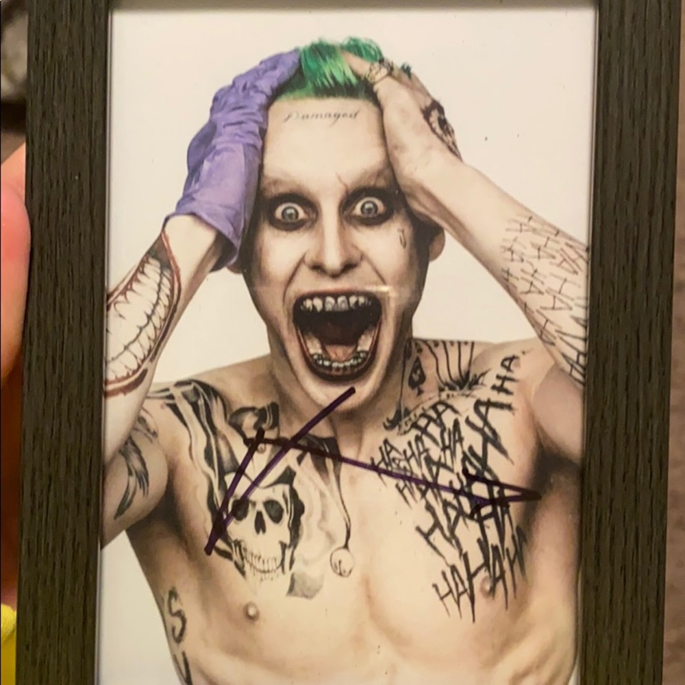 Jared Leto signed joker picture